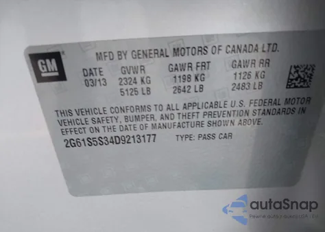 2013 Cadillac Xts Premium from USA, damaged, VIN 2G61S5S34D9213177